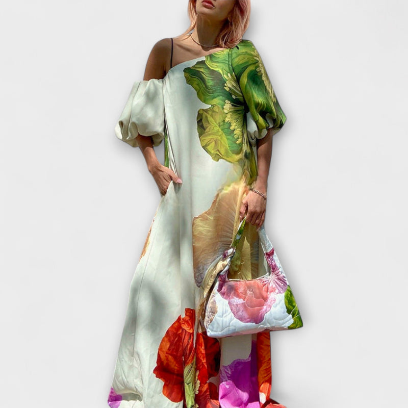 Skylar - Μακρύ φόρεμα με floral μοτίβο