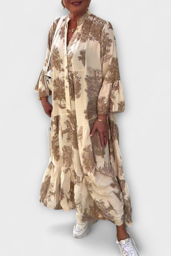 Νερίνα - Εlegante floral maxi φόρεμα