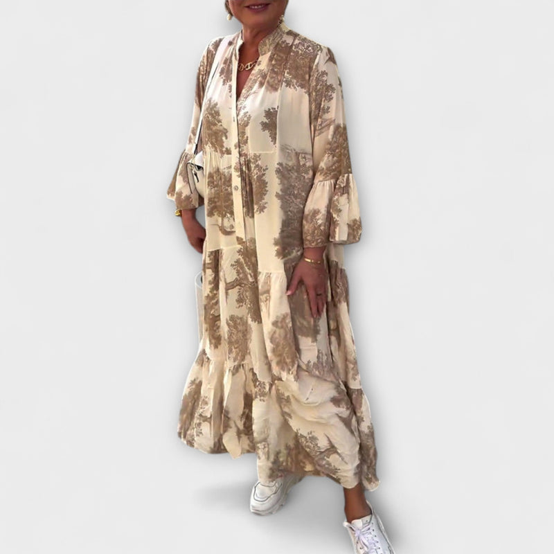 Νερίνα - Εlegante floral maxi φόρεμα