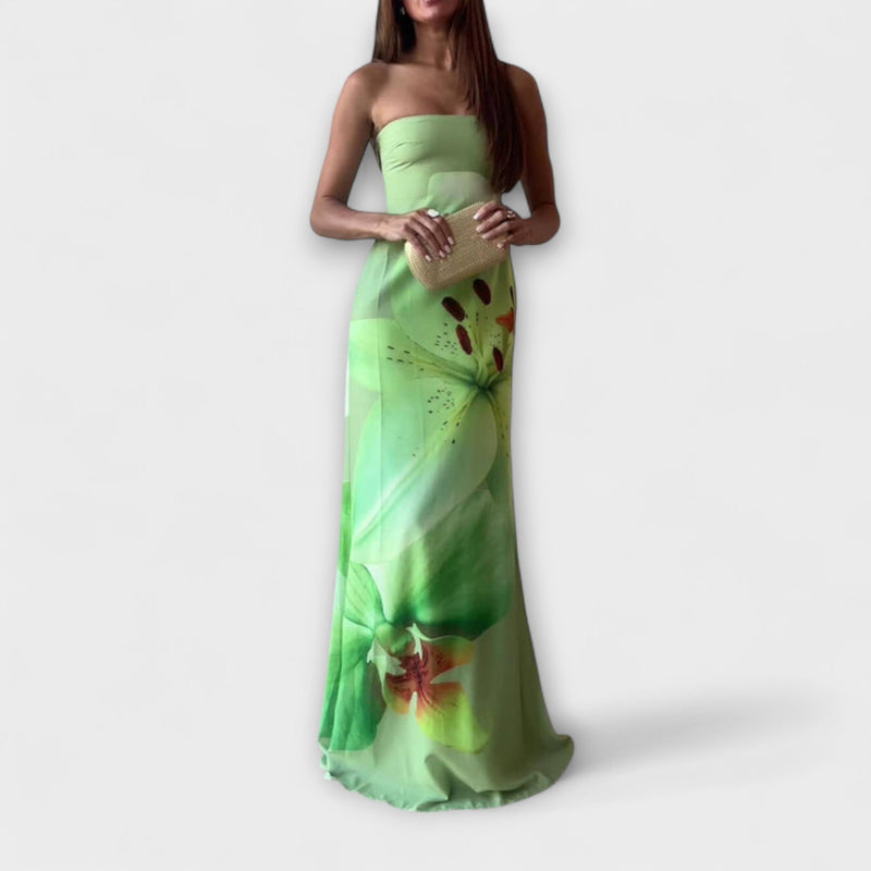Ζεφυρά - Κομψό Maxivestido Off-Shoulder