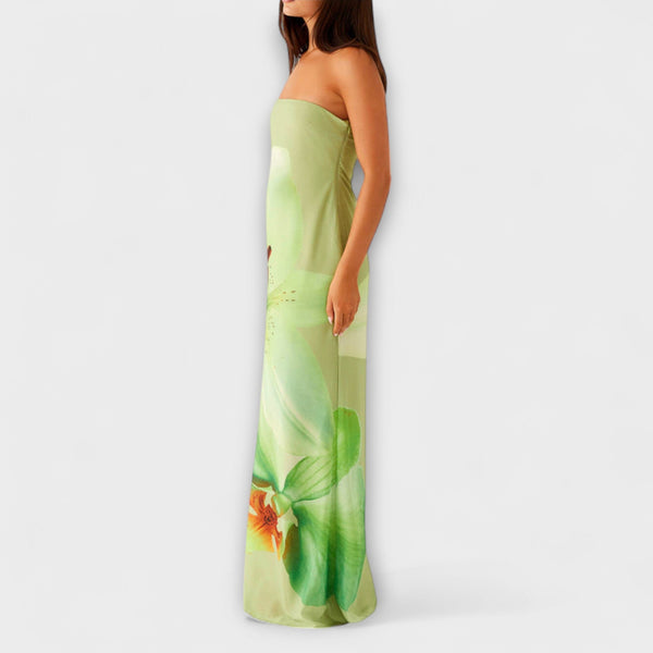 Ζεφυρά - Κομψό Maxivestido Off-Shoulder