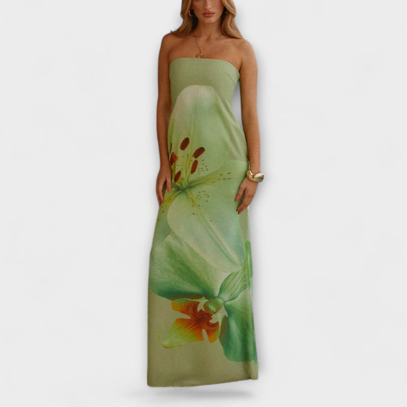 Ζεφυρά - Κομψό Maxivestido Off-Shoulder