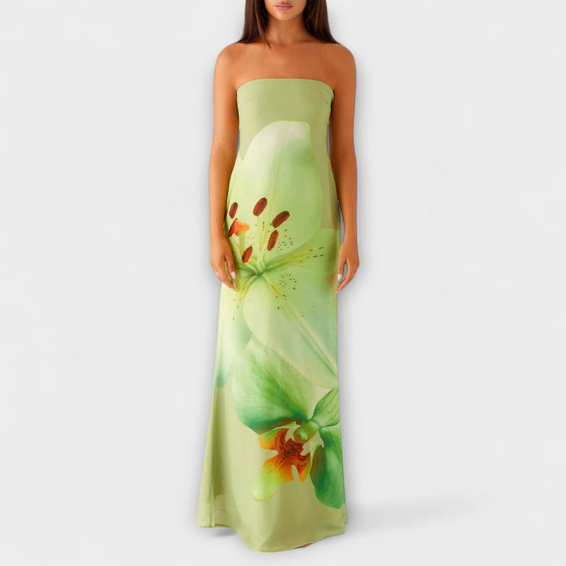 Ζεφυρά - Κομψό Maxivestido Off-Shoulder