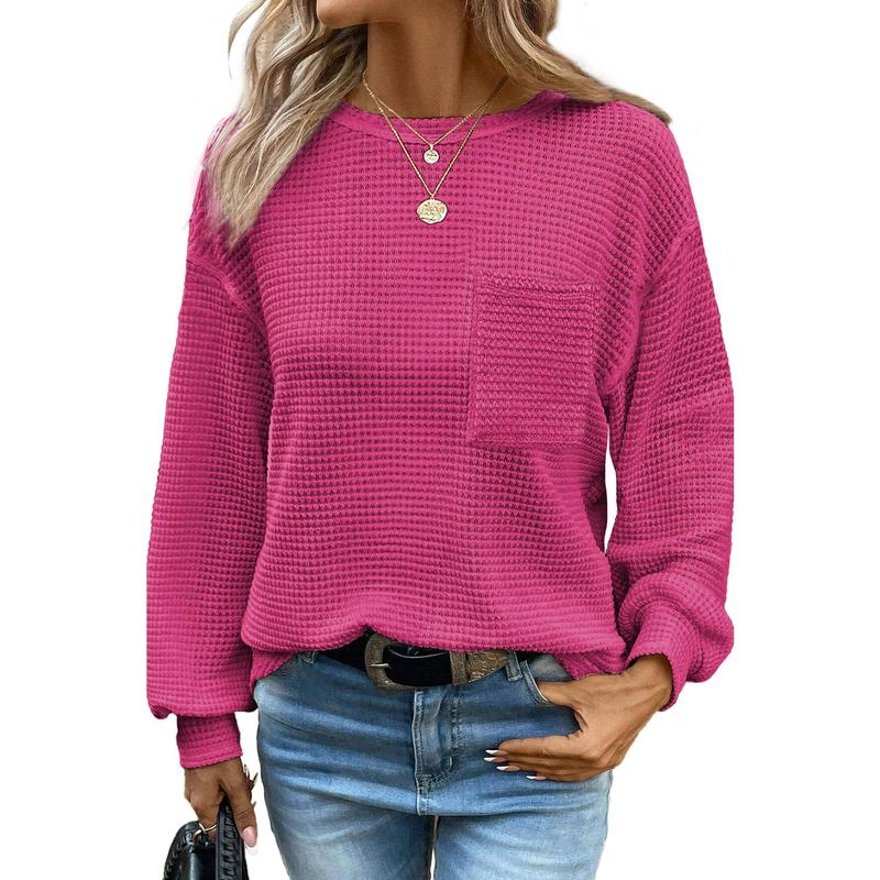 LIORA™ - Άνετη μπλούζα oversized με μακριά μανίκια και στρογγυλή λαιμόκοψη