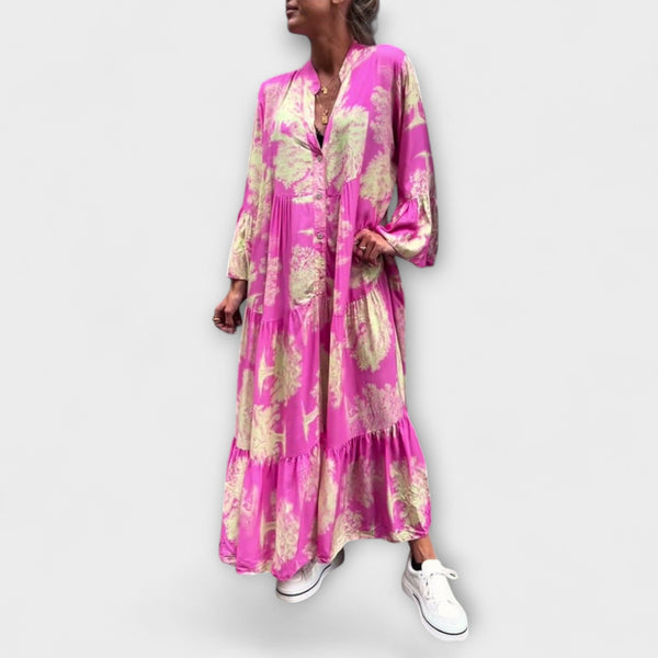 Νερίνα - Εlegante floral maxi φόρεμα
