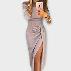Λένα - Κομψό φόρεμα off-shoulder