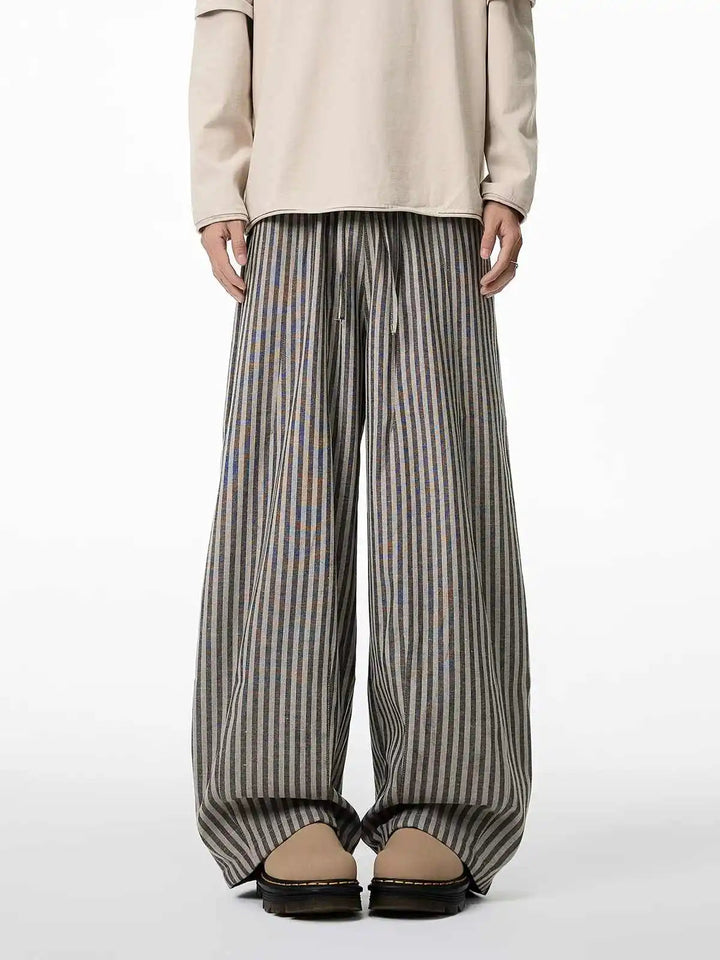 Kuro - Ριγέ Φαρδύ Παντελόνι (Striped Baggy Pants)