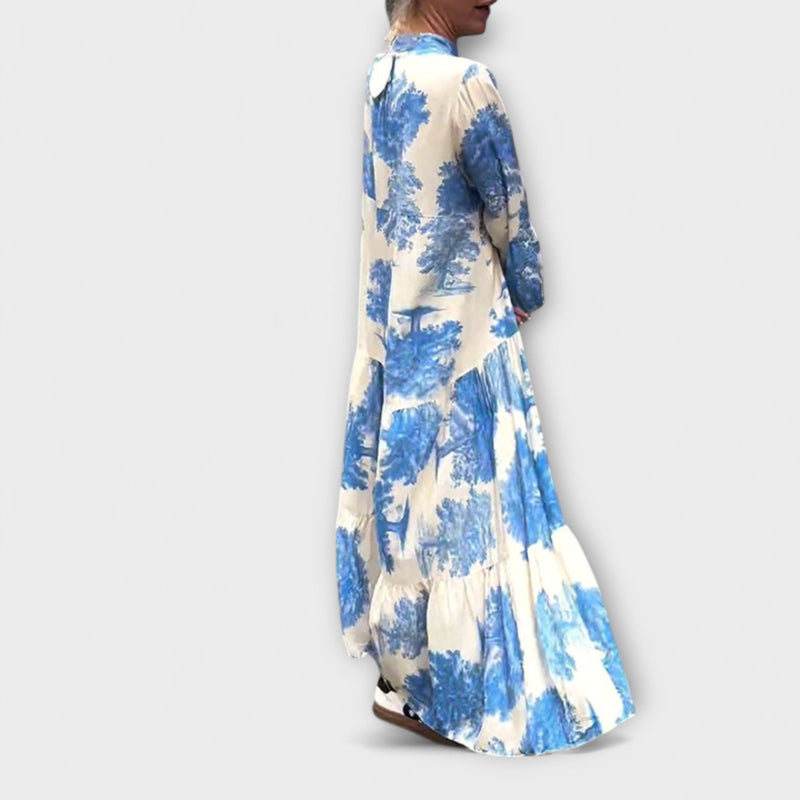 Νερίνα - Εlegante floral maxi φόρεμα