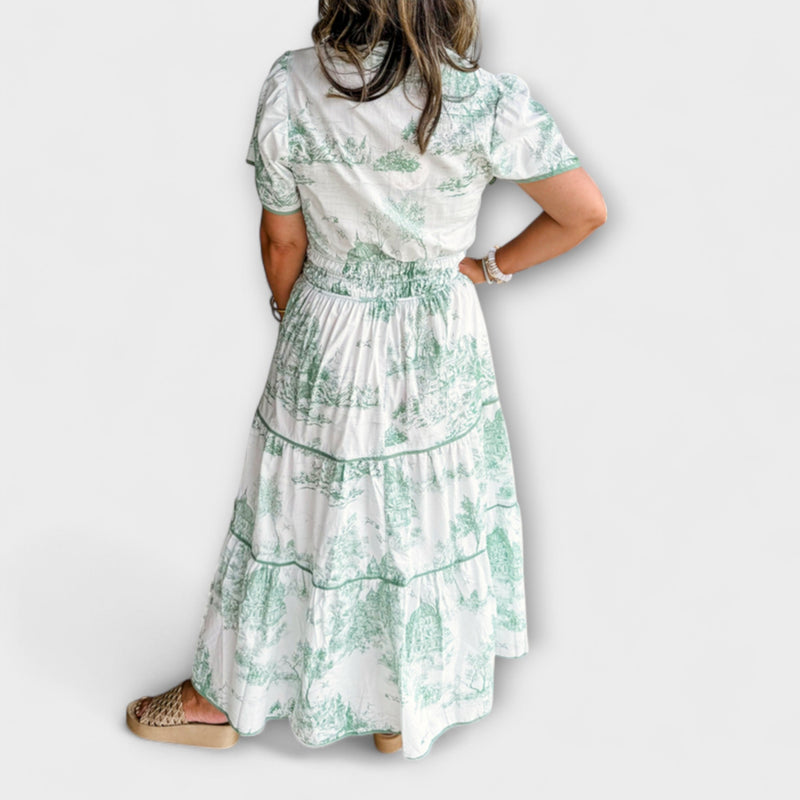 Κλασικό Maxi Φόρεμα Toile