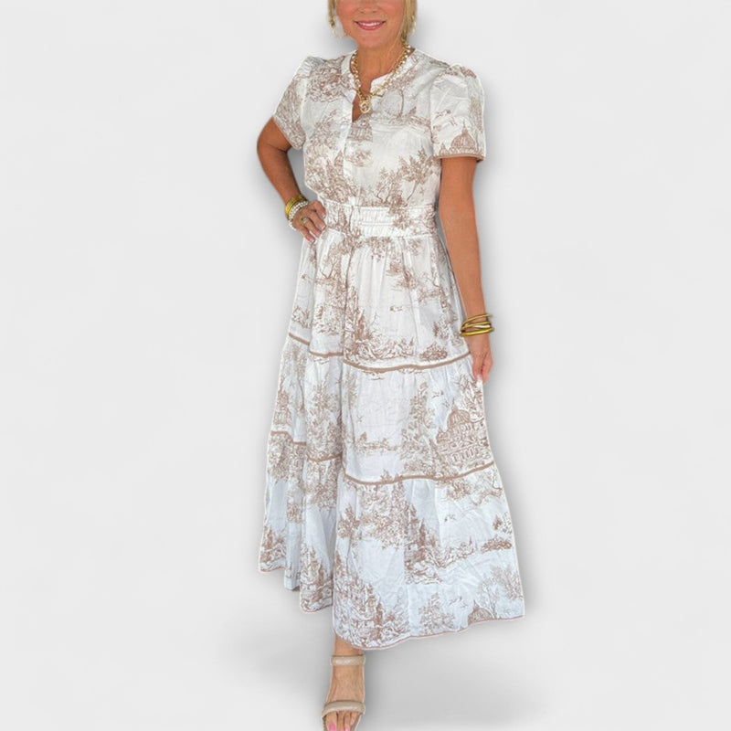 Κλασικό Maxi Φόρεμα Toile
