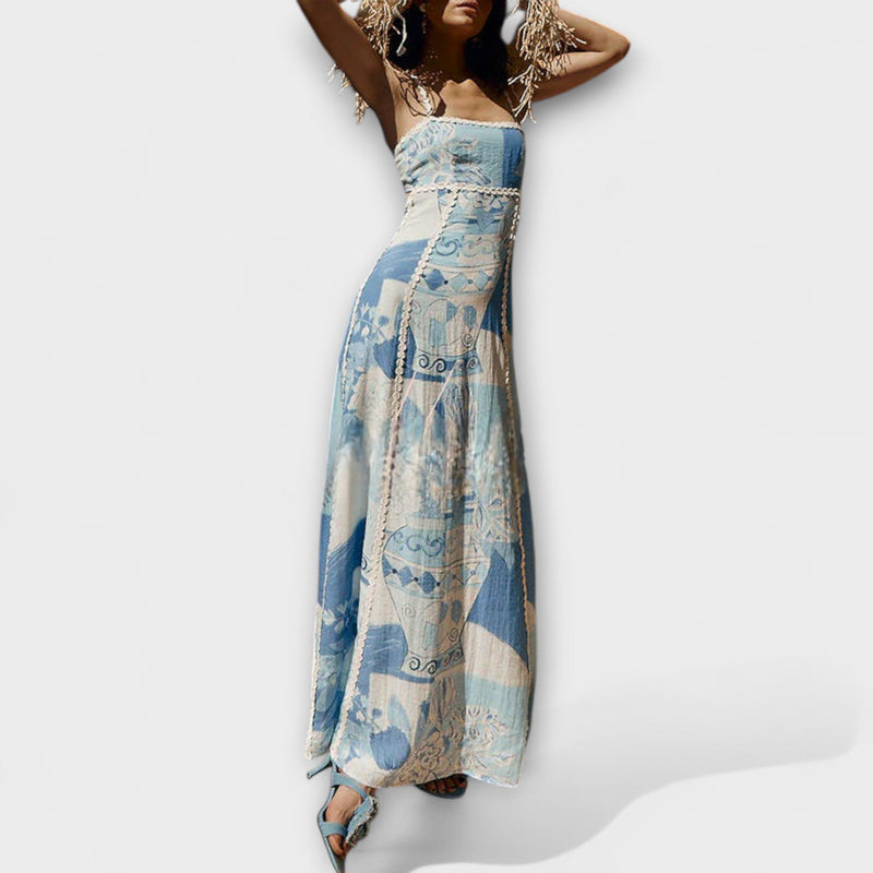 Terazza Ric Rac - Φόρεμα Maxi από Λινό