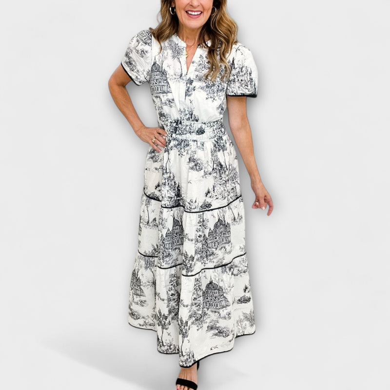 Κλασικό Maxi Φόρεμα Toile