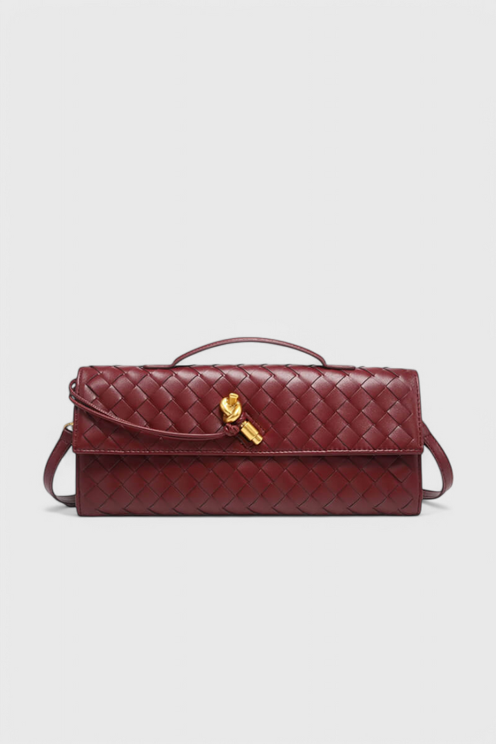 Melanie Τσάντα Clutch με Χρυσή Λεπτομέρεια Κόμπου