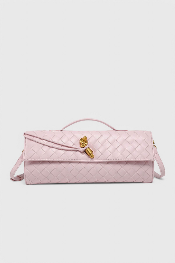 Melanie Τσάντα Clutch με Χρυσή Λεπτομέρεια Κόμπου