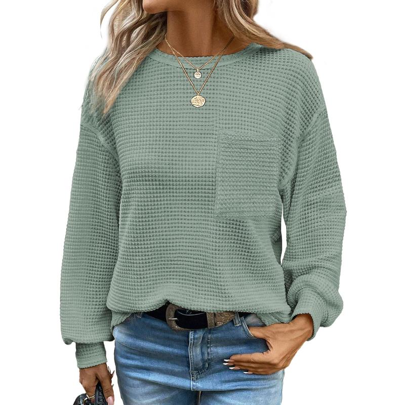 LIORA™ - Άνετη μπλούζα oversized με μακριά μανίκια και στρογγυλή λαιμόκοψη