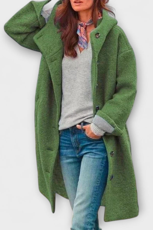Λάιλα - Μακρύ παλτό από boucle-wool