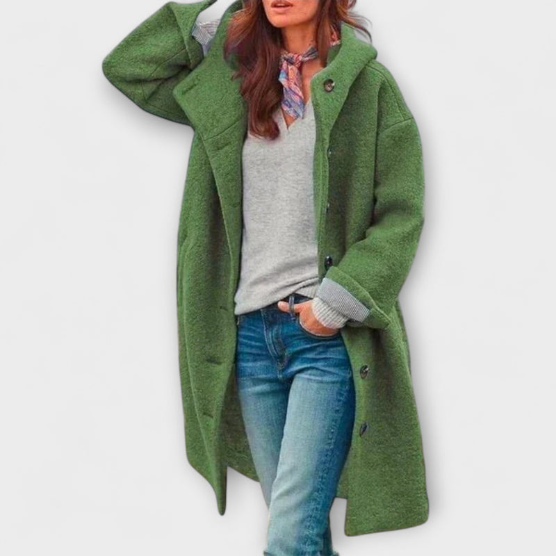 Λάιλα - Μακρύ παλτό από boucle-wool