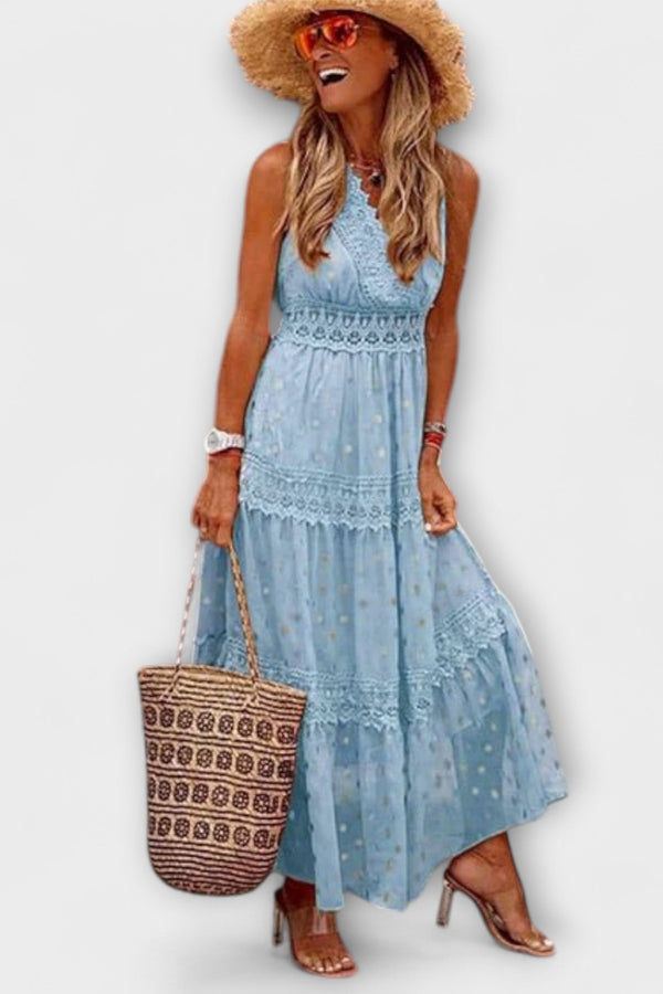 Λόλα - Μαξιβέστιο με δαντέλα Boho