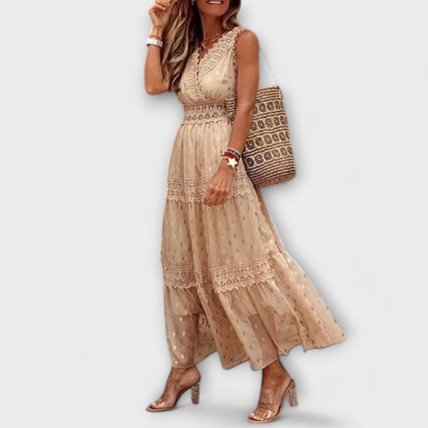 Λόλα - Μαξιβέστιο με δαντέλα Boho